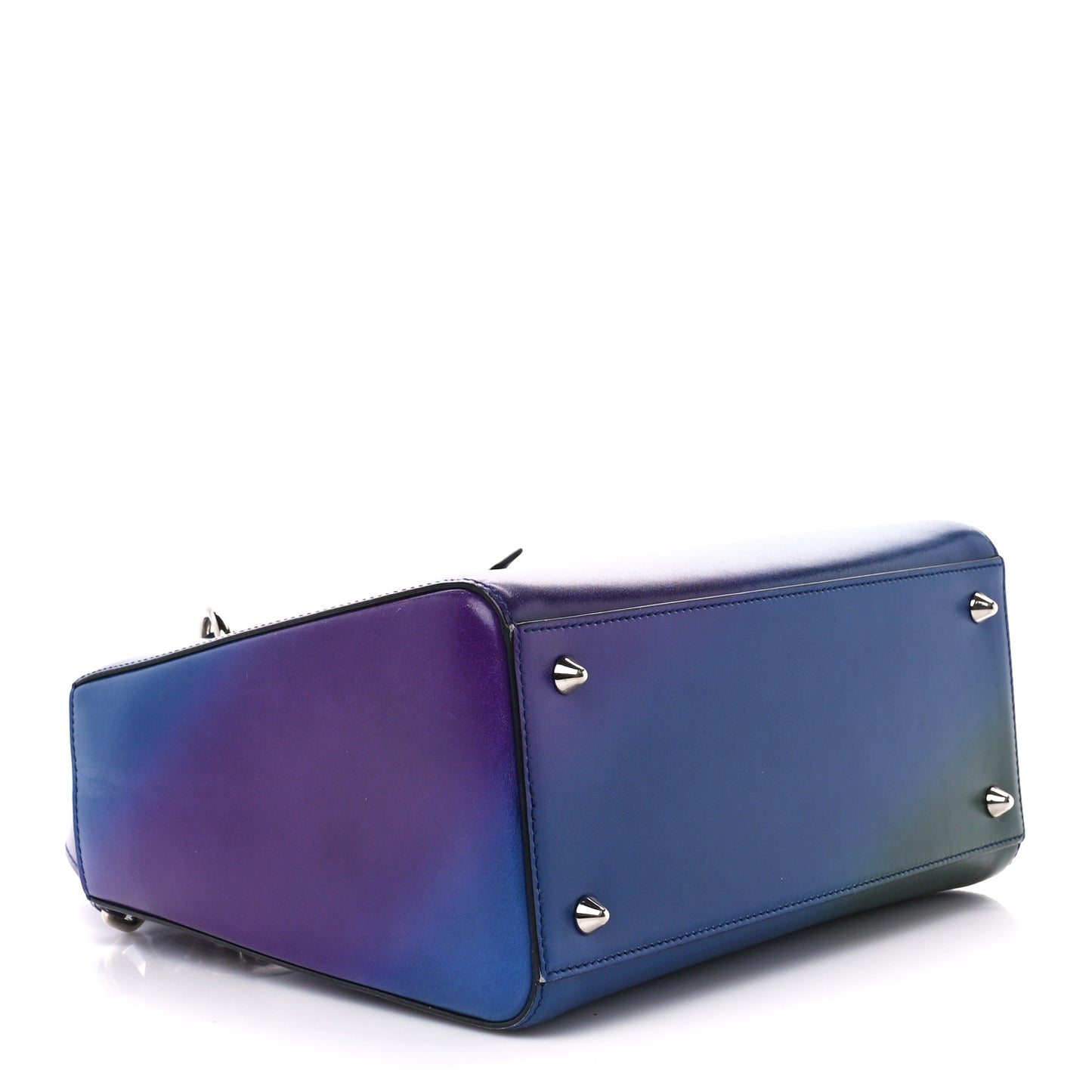 Box Calfskin Gradient Medium Lady Dior Purple Blue Green
