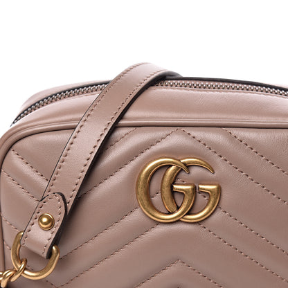 Gucci Calfskin Matelasse Mini GG Marmont Chain Shoulder Bag Nude 11 of 12