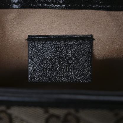 Gucci Monogram Azalea Calfskin Matelasse Diagonal Mini GG Marmont Top Handle Shoulder Bag Beige Ebony Black Beige Ebony Black 6 of 12