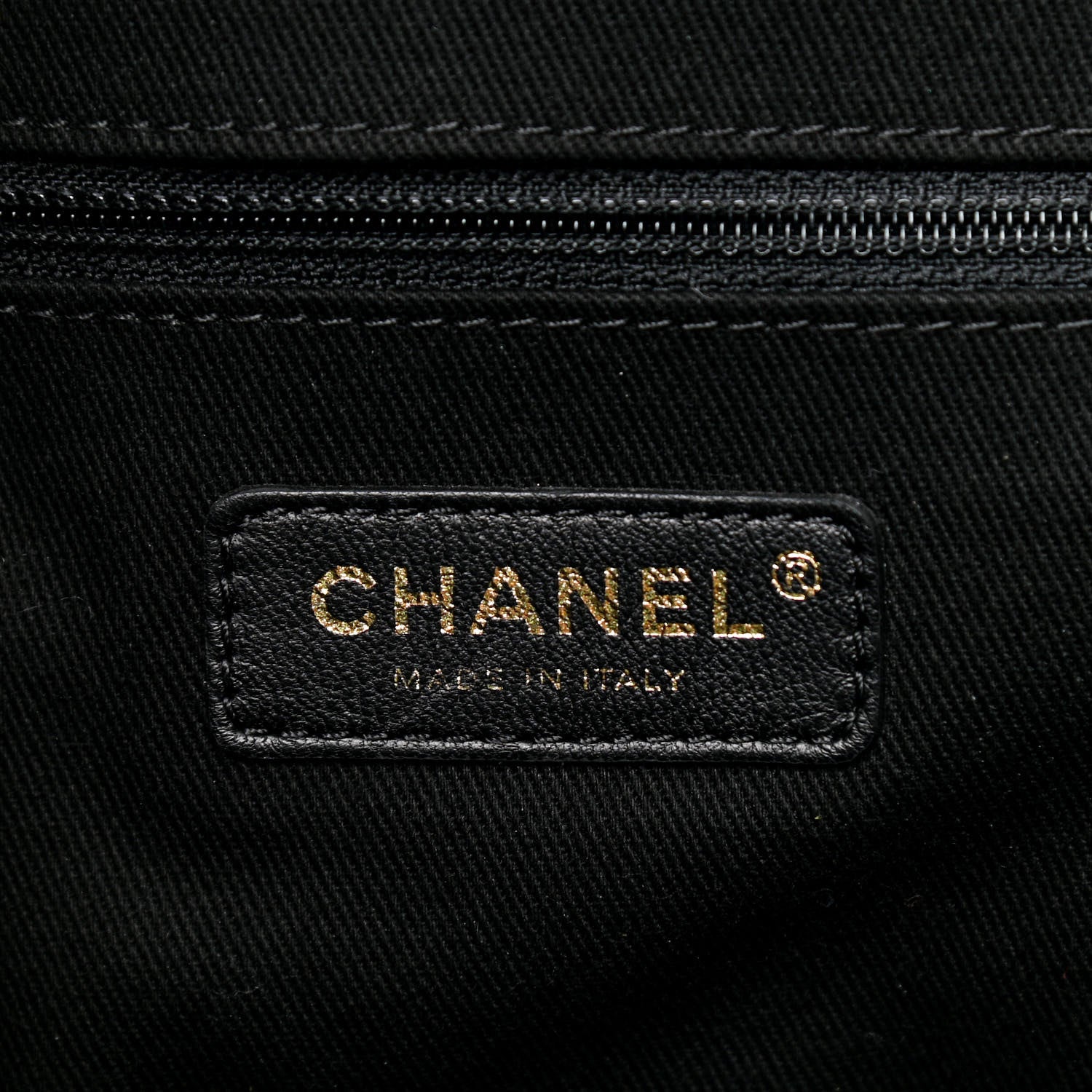 Chanel Canvas Chevron Cuba Patchwork Shopper Tote Black 6 of 10