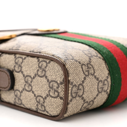 Gucci GG Supreme Monogram Web Mini Ophidia Messenger Brown 9 of 13