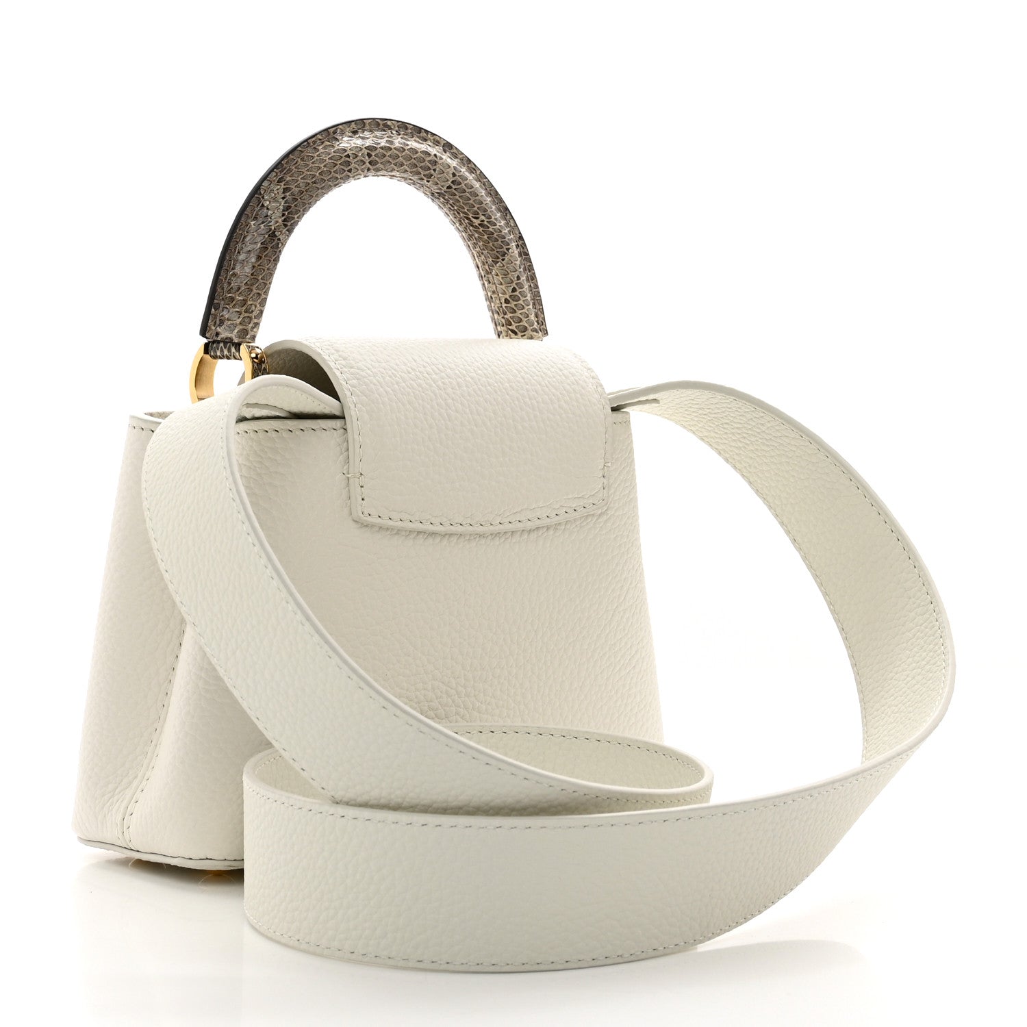 Louis Vuitton Taurillon Ayers Capucines Mini White Snow White 3 of 9