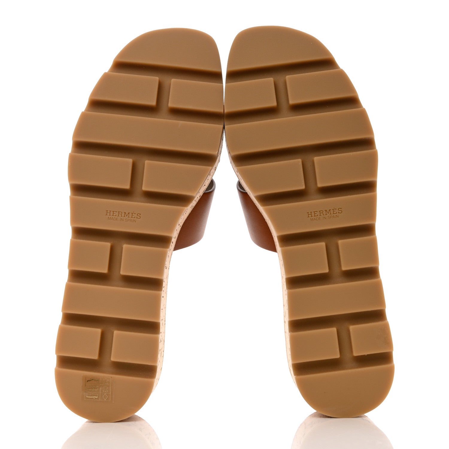 Hermes Calfskin Cork Eze 30 Sandals 38 Marron Glaise 5 of 9