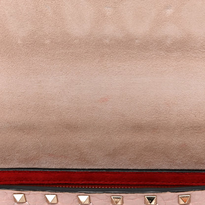 Valentino Garavani Craquele Nappa Medium Rockstud Spike Shoulder Bag Water Rose 12 of 18