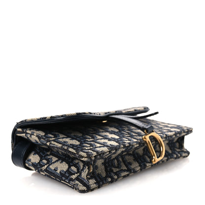 Christian Dior Oblique Saddle Belt Bag Blue 3 of 14