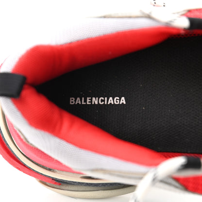 Balenciaga Fabric Mesh Mens Triple S Sneakers 42 Red Grey White 7 of 9