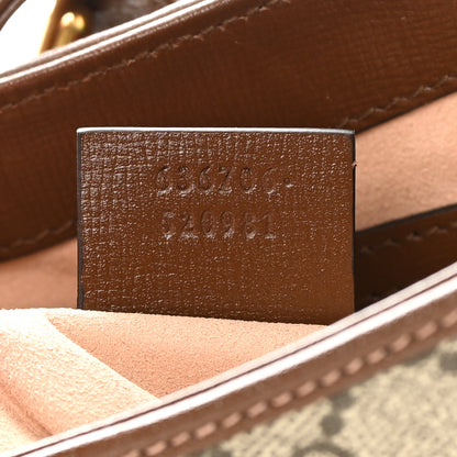 Gucci GG Supreme Monogram Azalea Calfskin Web Small Jackie 1961 Hobo Beige Ebony Brown Sugar 7 of 12