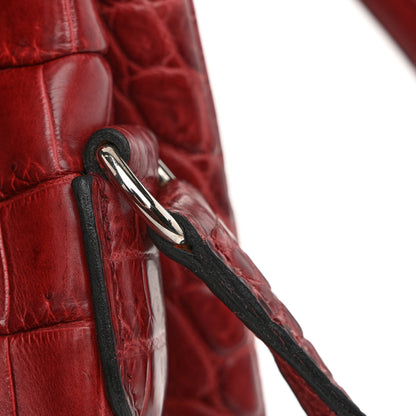 Hermes Niloticus Crocodile Kelly Sport 26 Rouge H 11 of 15