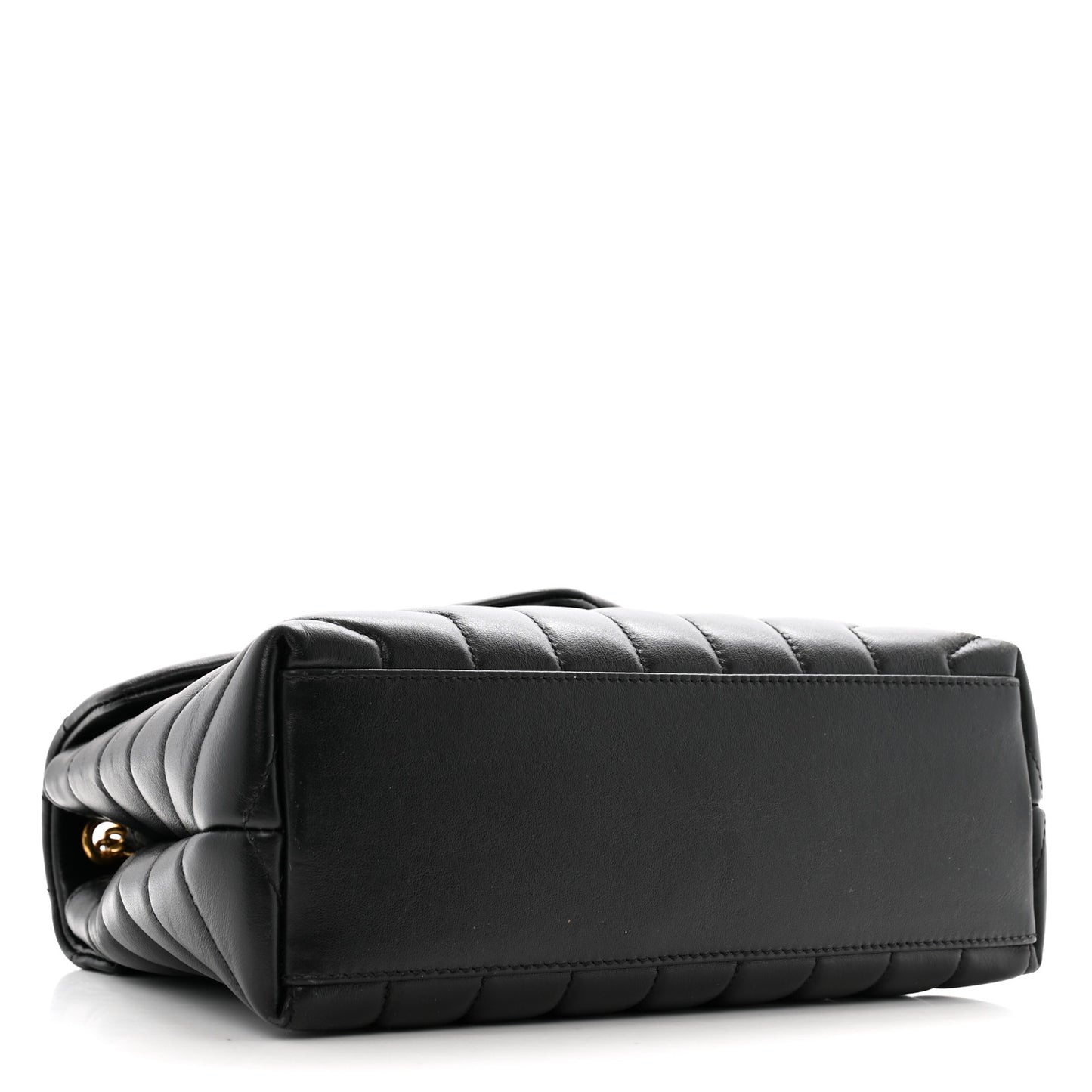 Calfskin Y Quilted Monogram Small Loulou Chain Satchel Black