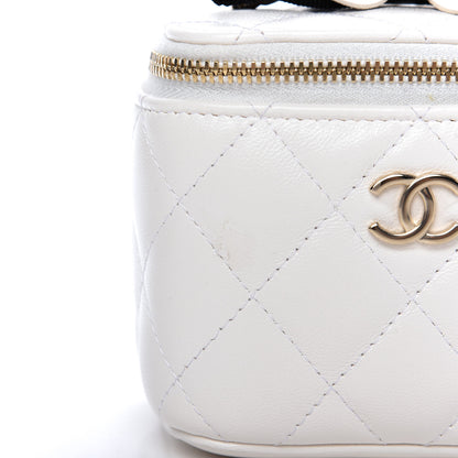 Chanel Lambskin Quilted My Chanel Lady Vanity Case With Chain White 10 of 11