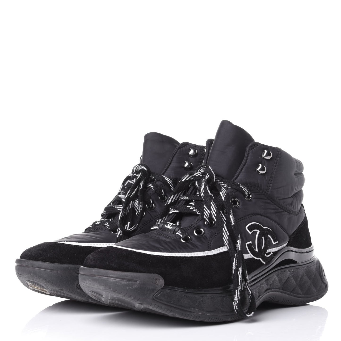 Fabric Suede Womens CC Sneakers 39.5 Black
