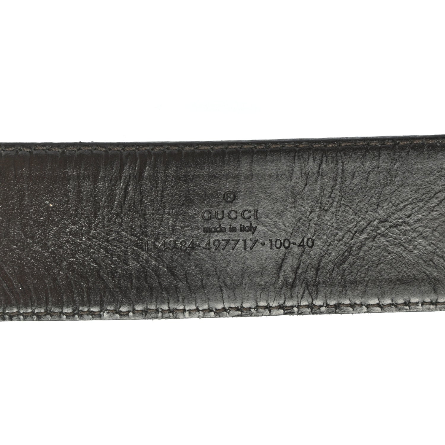 Gucci Calfskin Web Interlocking G Belt 100 40 Navy 5 of 6