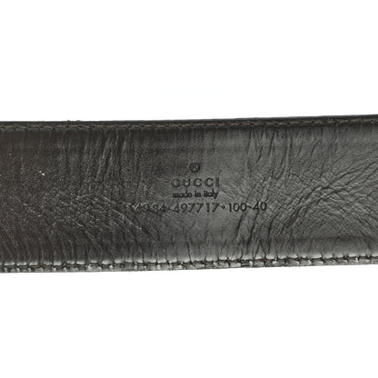 Gucci Calfskin Web Interlocking G Belt 100 40 Navy 5 of 6