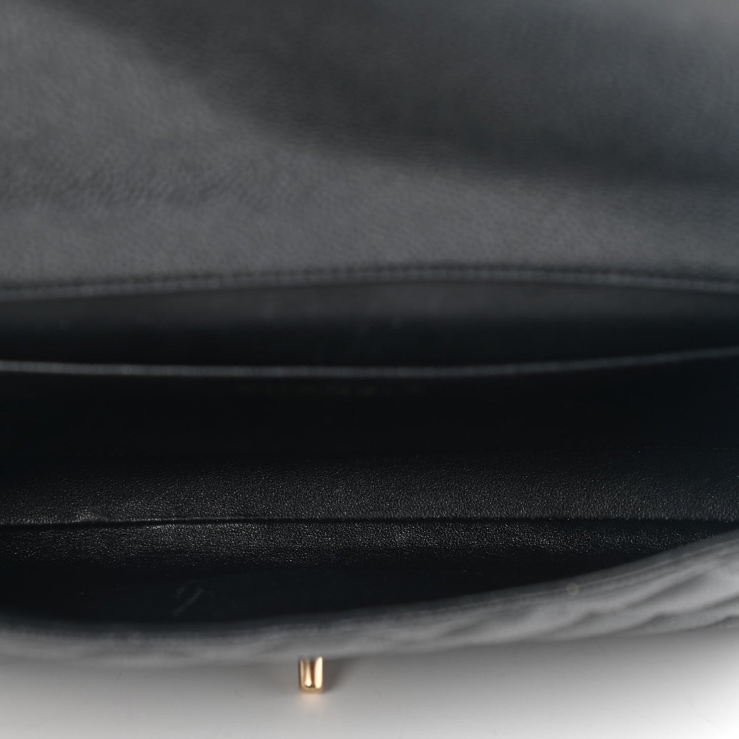 Caviar Quilted Clutch With Chain Flap Black