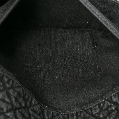 Chanel Denim Quilted Denimpression XXL Flap Grey Black 5 of 10