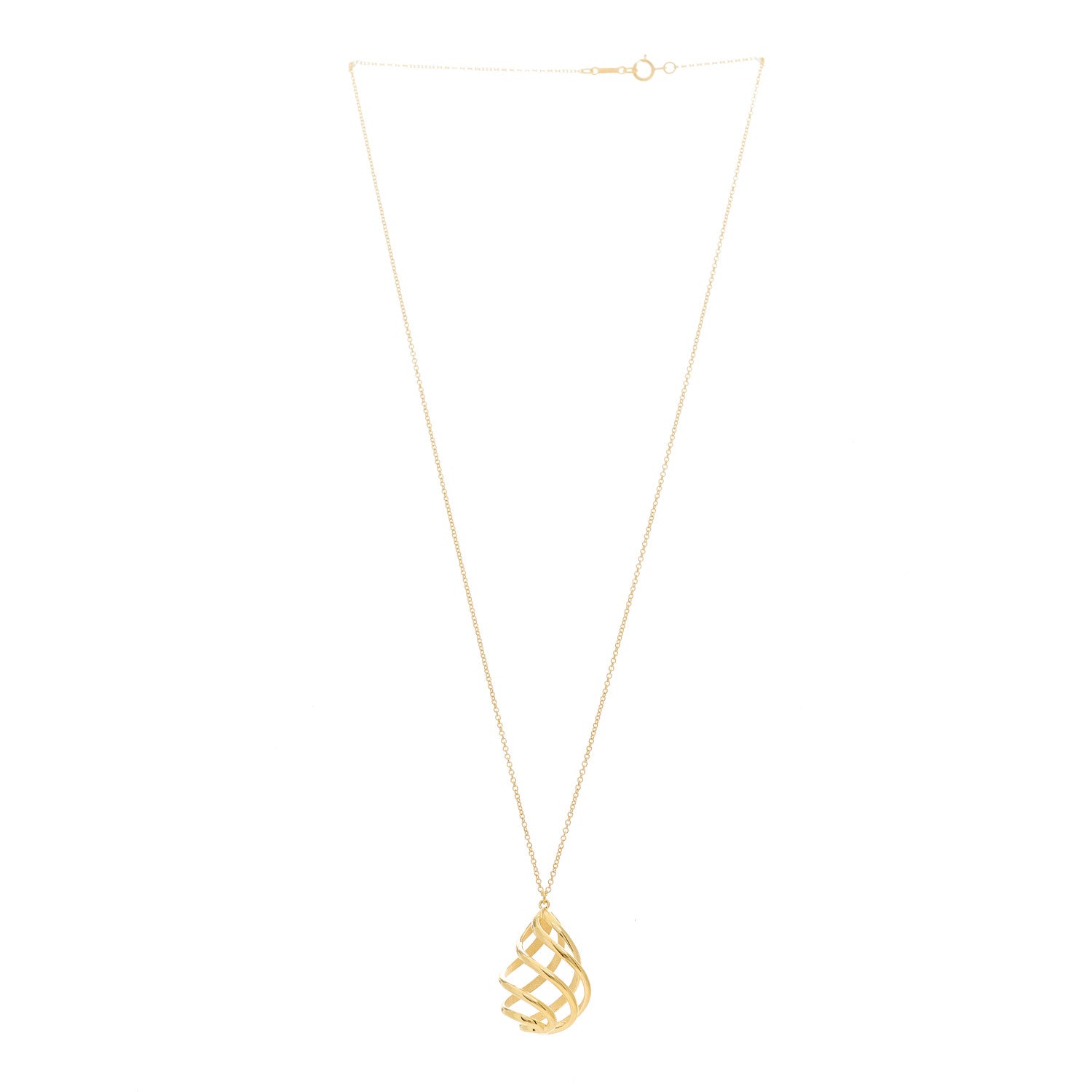 Tiffany 18K Yellow Gold Paloma Picasso Venezia Luce Pendant Necklace 3 of 5