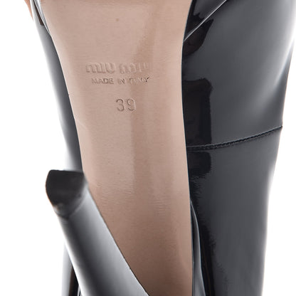 Miu Miu Vernice Platform Pumps 39 Black 8 of 10