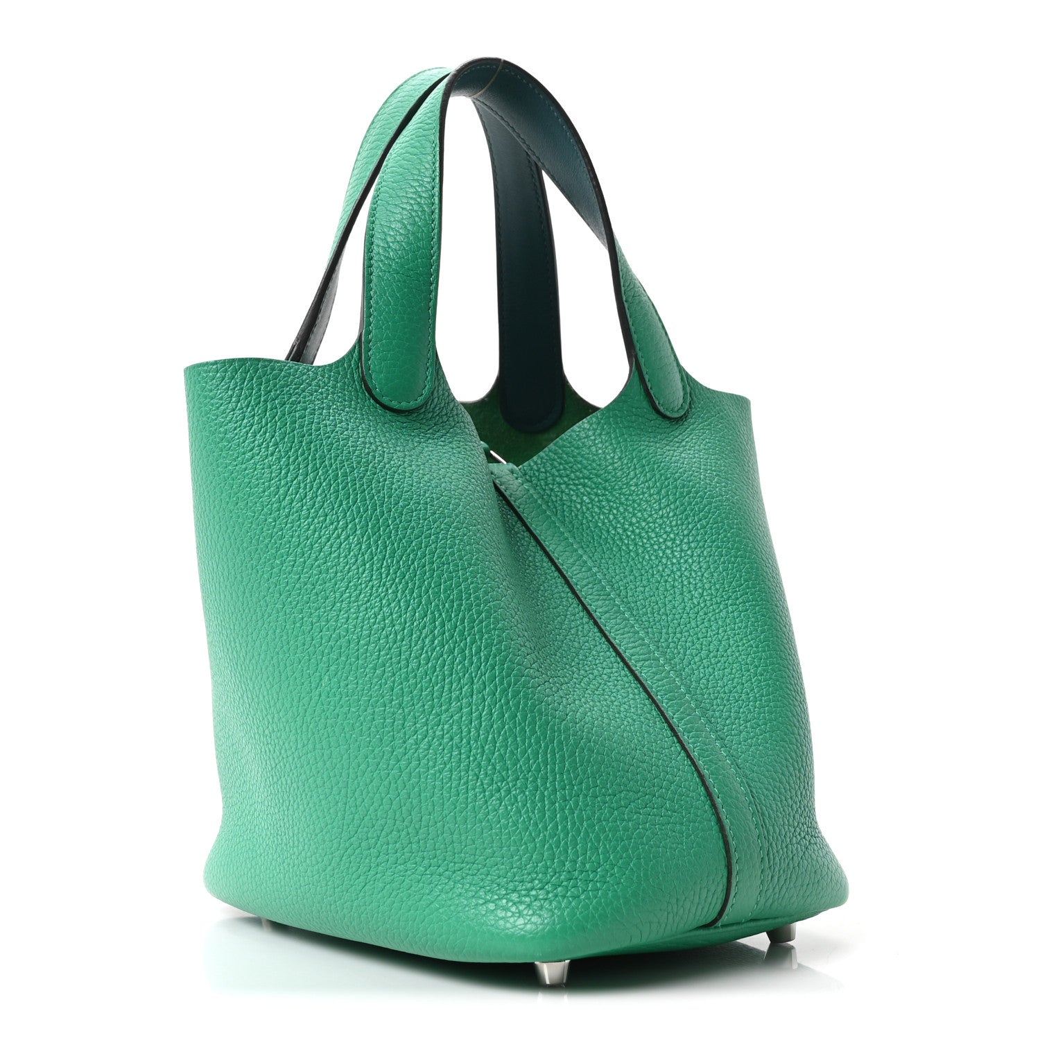 Hermes Taurillon Clemence Swift Eclat Picotin Lock 18 MM Menthe Vert Bosphore 3 of 10