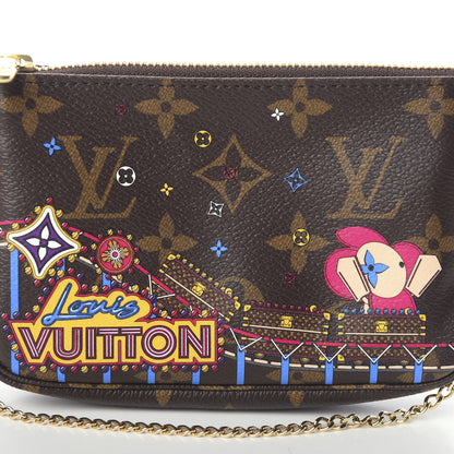 Louis Vuitton Monogram 2020 Christmas Animation Roller Coaster Mini Pochette Accessories Pivoine 6 of 7