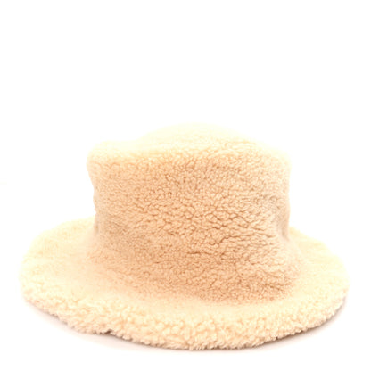 Hermes Shearling Womens Fauve Bucket Hat 57 Marron Tonka 4 of 8