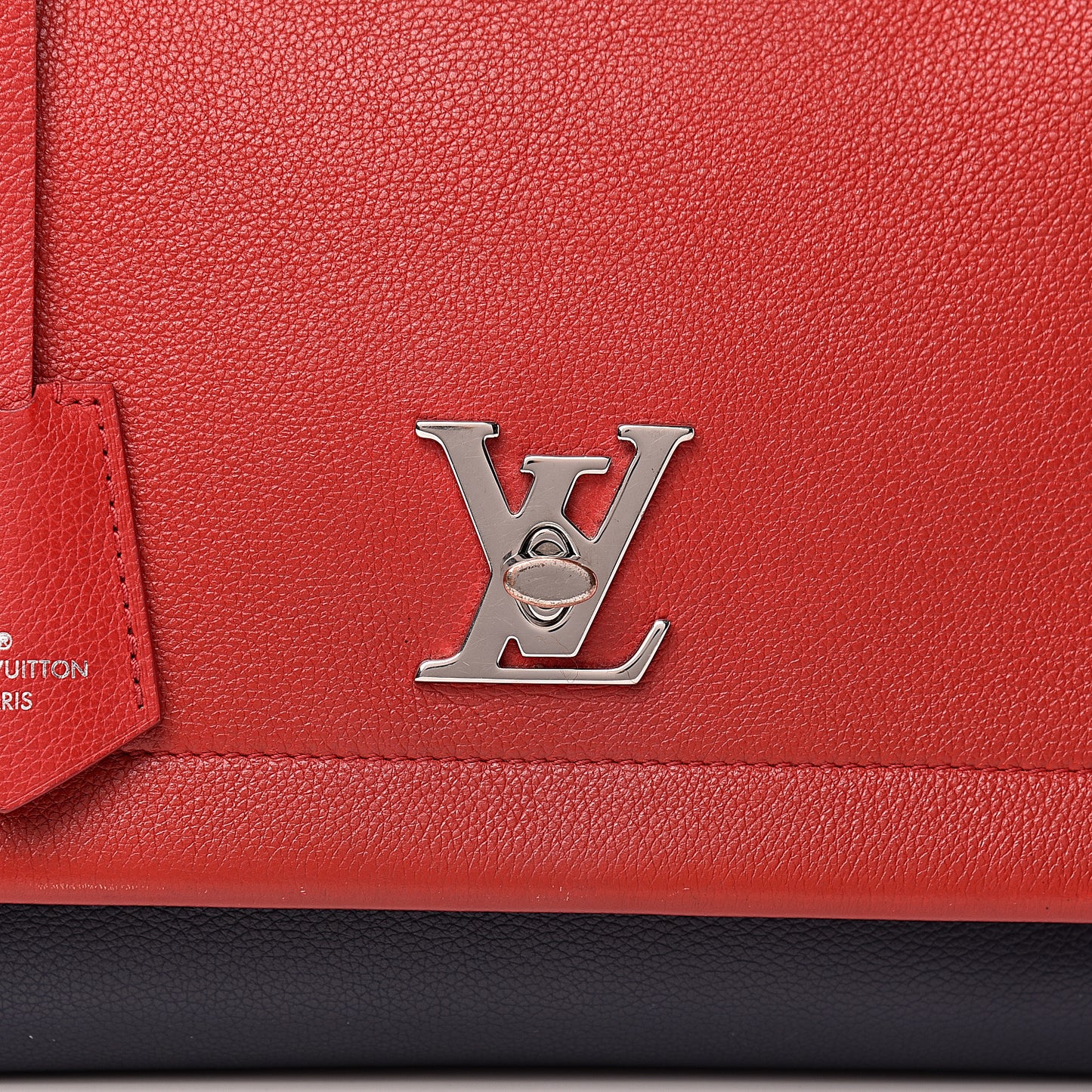 Calfskin Lockme II Top Handle Rubis Marine