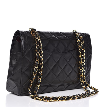 Chanel Lambskin Quilted Medium Double Flap Black 3 of 17