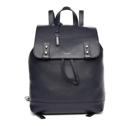 Saint Laurent Grained Calfskin Sac De Jour Souple Backpack Navy 1 of 7