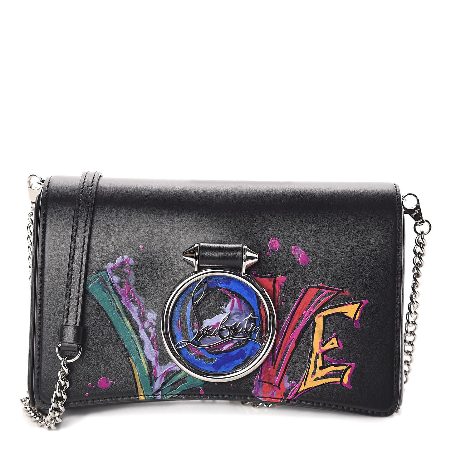 Calfskin Love RubyLou Clutch Black