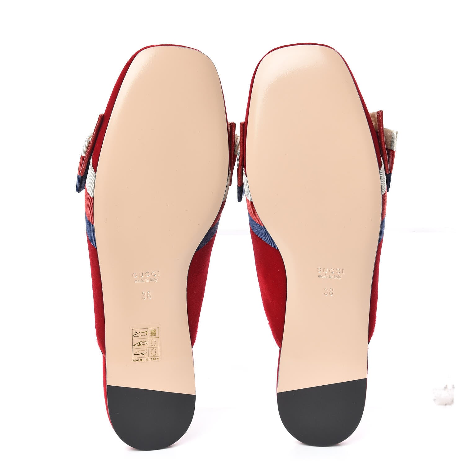 Gucci Velvet Sylvie Bow Slippers 38 Hibiscus Red 5 of 9