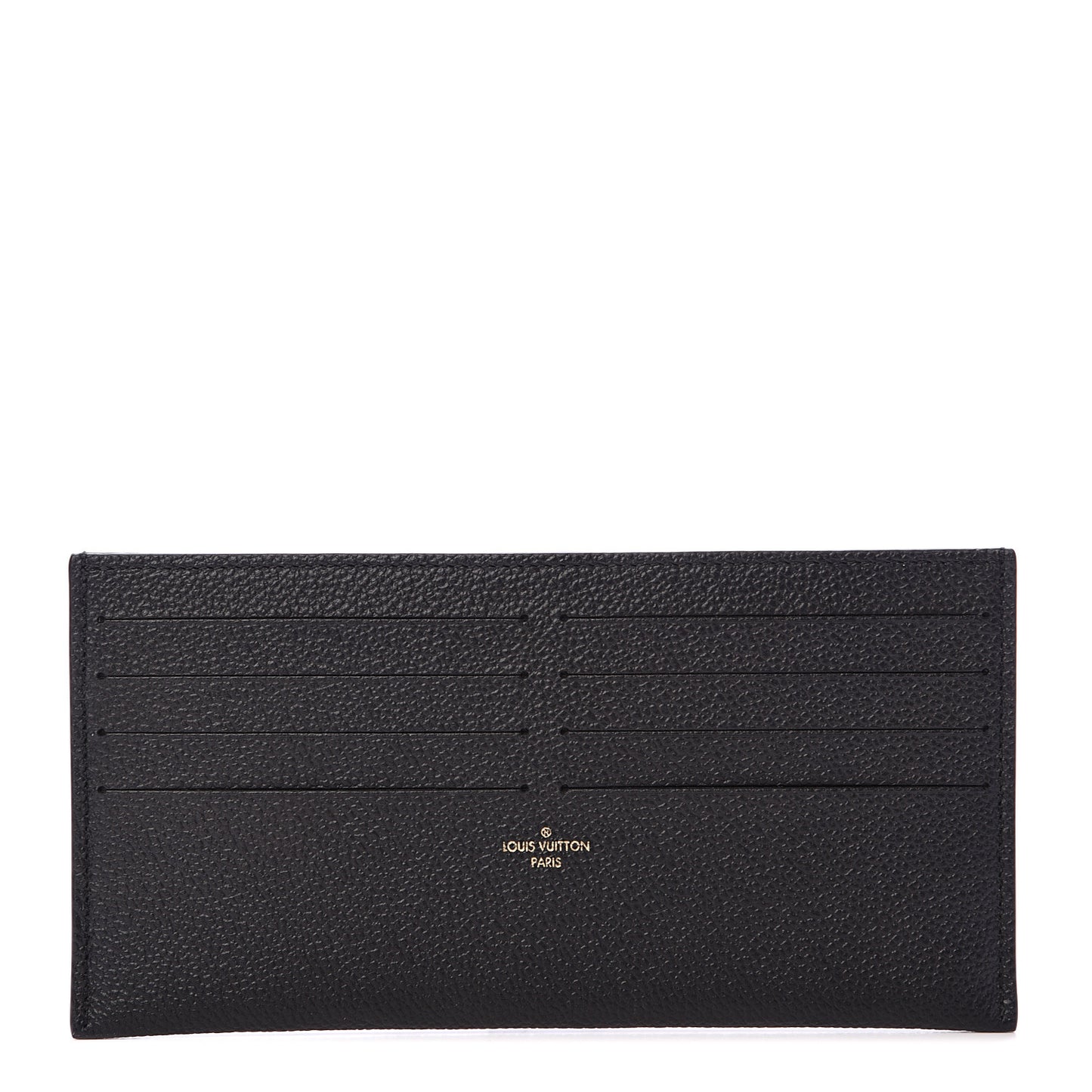 Calfskin Felicie Chain Wallet Card Holder Insert Black