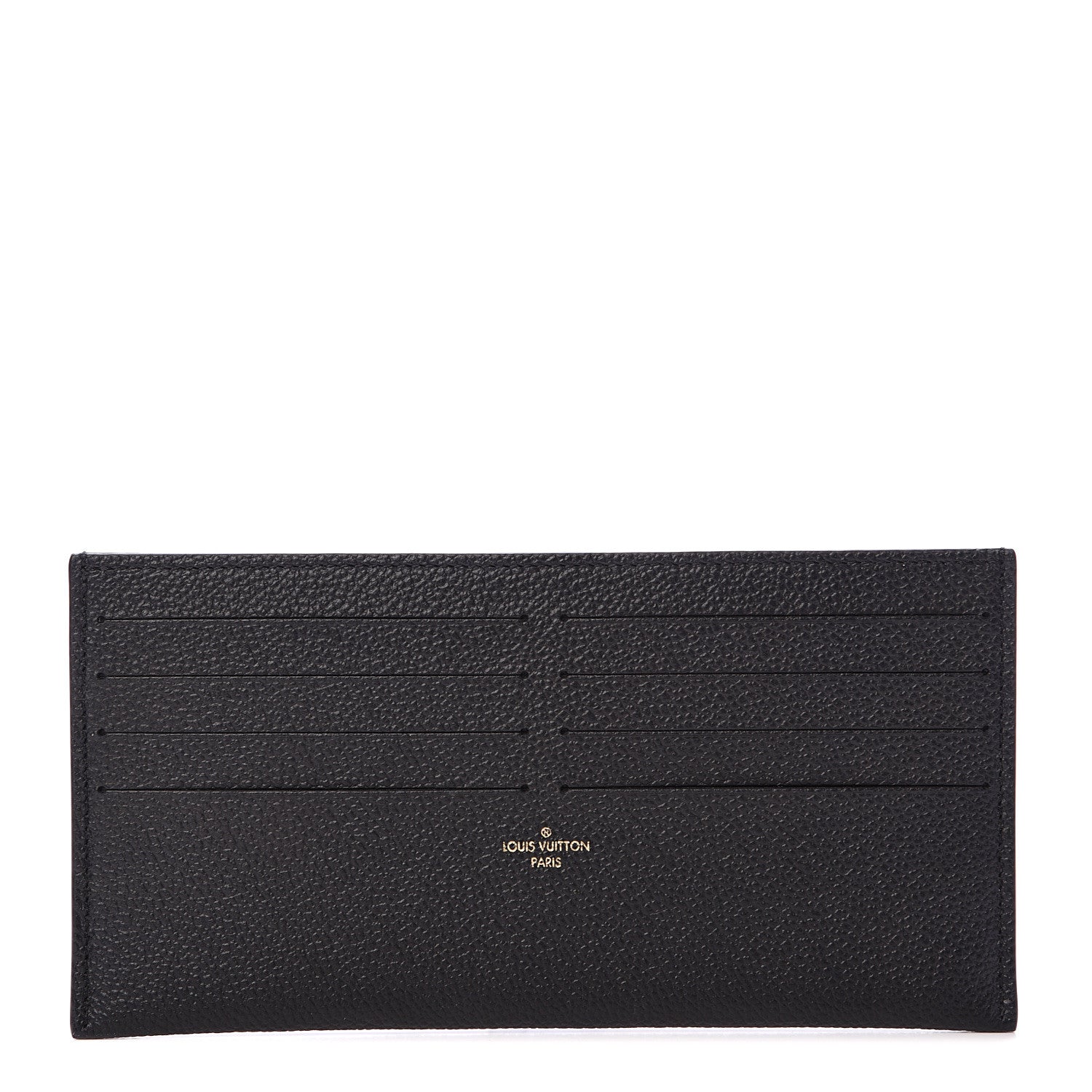 Louis Vuitton Calfskin Felicie Chain Wallet Card Holder Insert Black 1 of 5