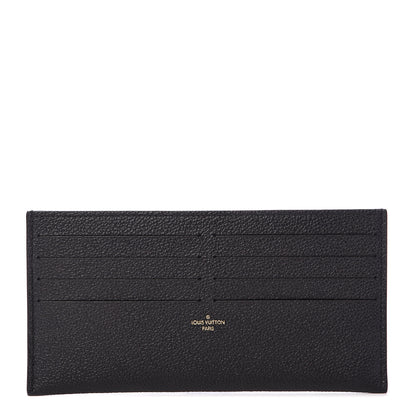 Louis Vuitton Calfskin Felicie Chain Wallet Card Holder Insert Black 1 of 5