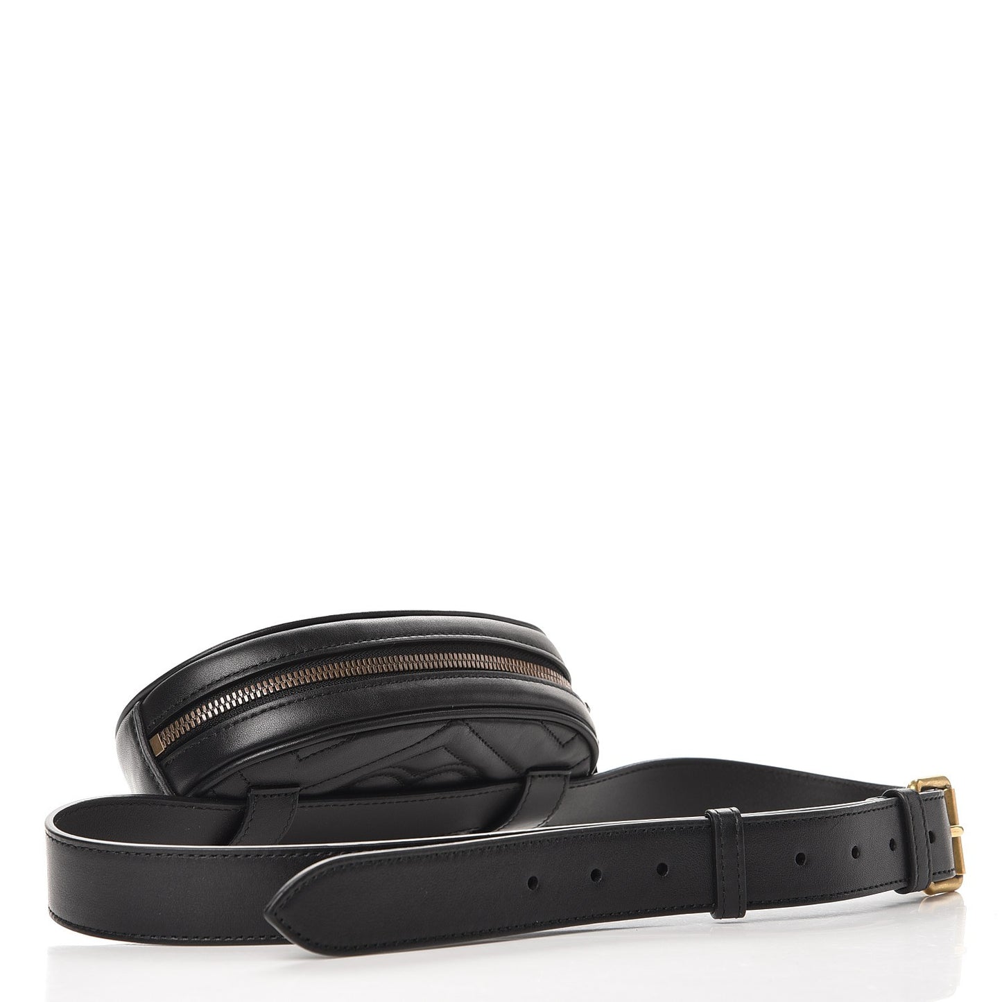 Calfskin Matelasse GG Marmont Belt Bag 95 38 Black