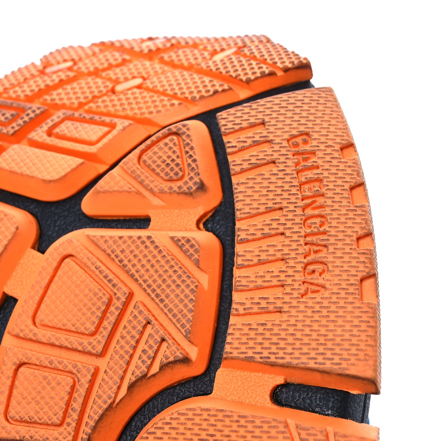 Balenciaga Mesh Rubber Bi-Color Mens Runner Sneakers 12 Blue Orange Black White 8 of 14