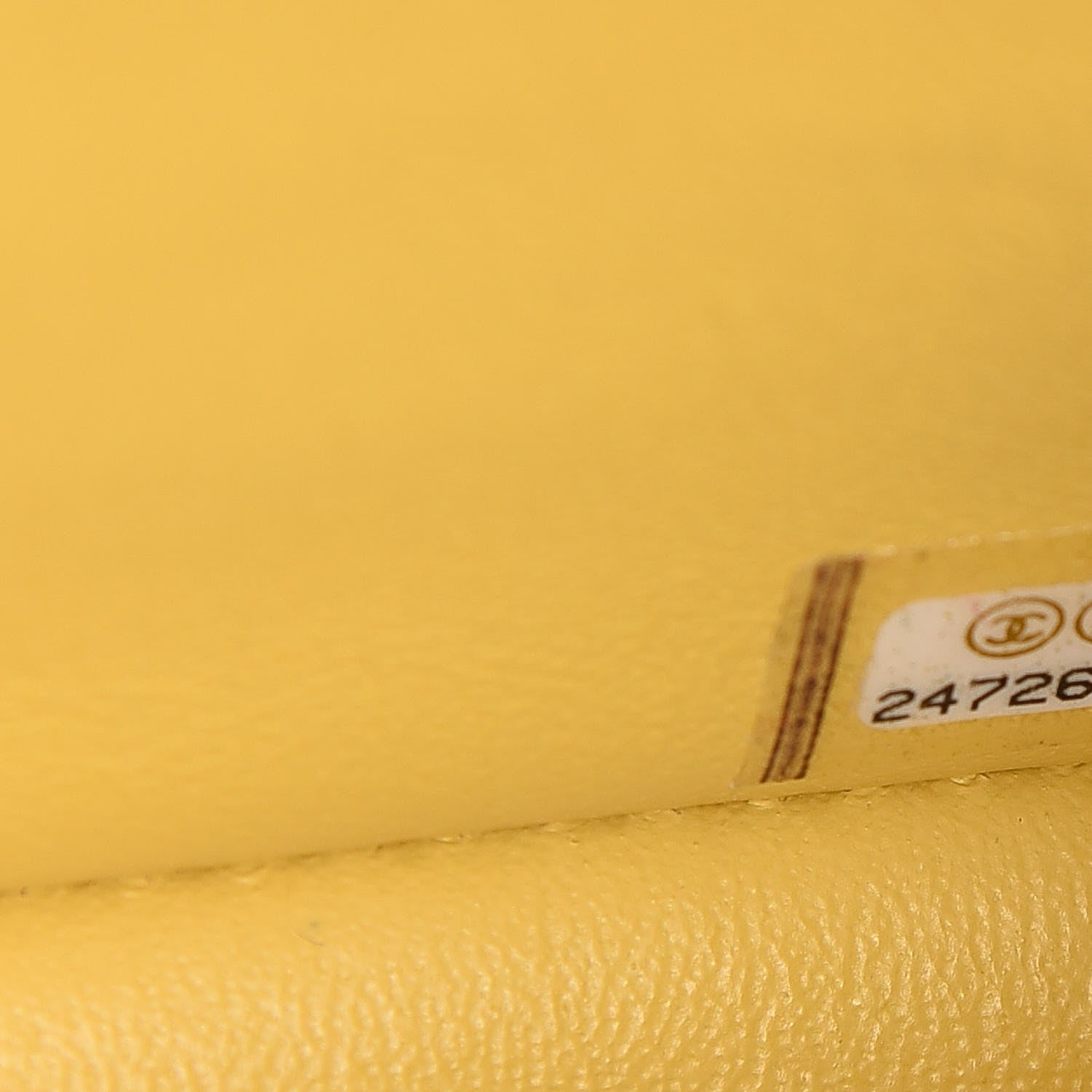 Chanel Lambskin Chevron Quilted Mini Rectangular Flap Yellow 7 of 9