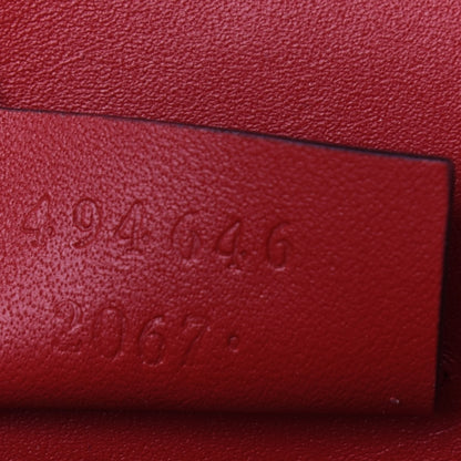 Gucci Calfskin Super Mini Sylvie Chain Shoulder Bag Hibiscus Red 9 of 12