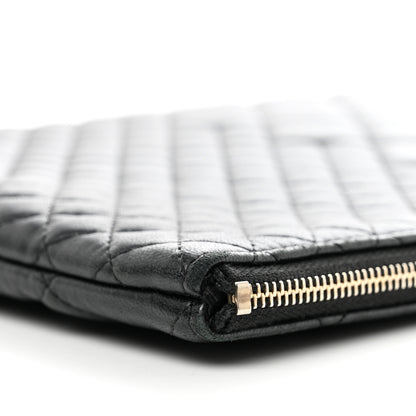 Chanel Lambskin Bi Quilted Medium Cosmetic Case Black 9 of 10