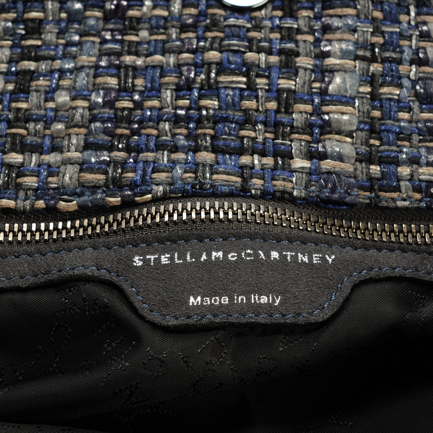 Stella McCartney Metallic Woven Boucle Falabella Blue 6 of 9