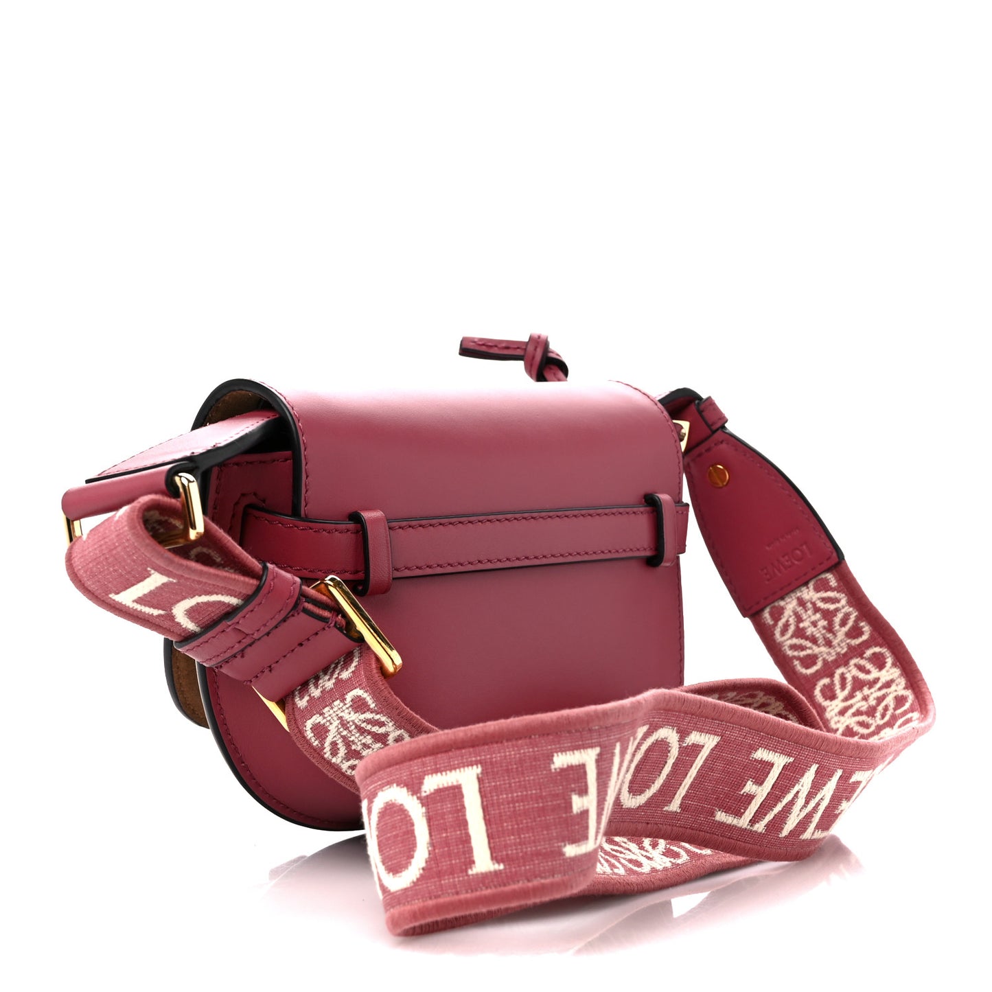 Calfskin Jacquard Mini Gate Dual Bag Plumrose