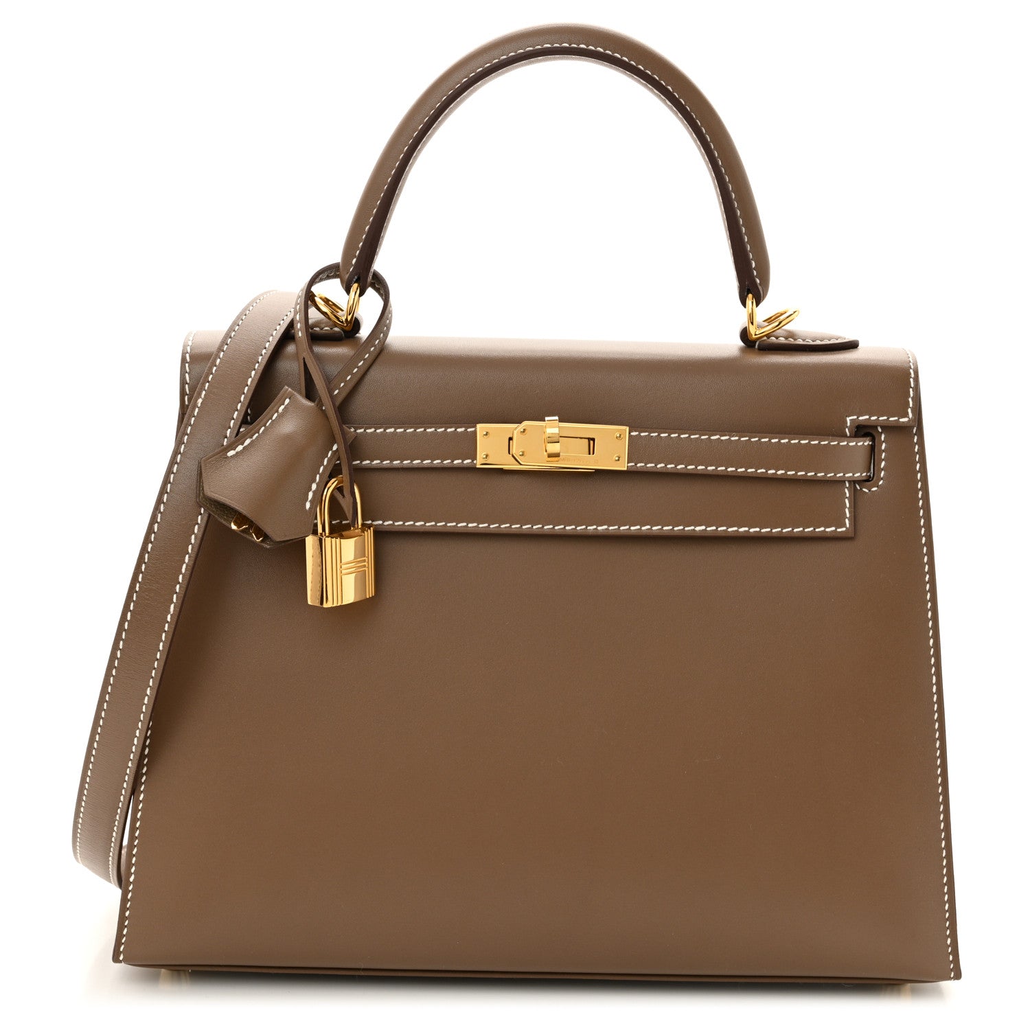 Hermes Tadelakt Kelly Sellier 25 Etoupe 1 of 12