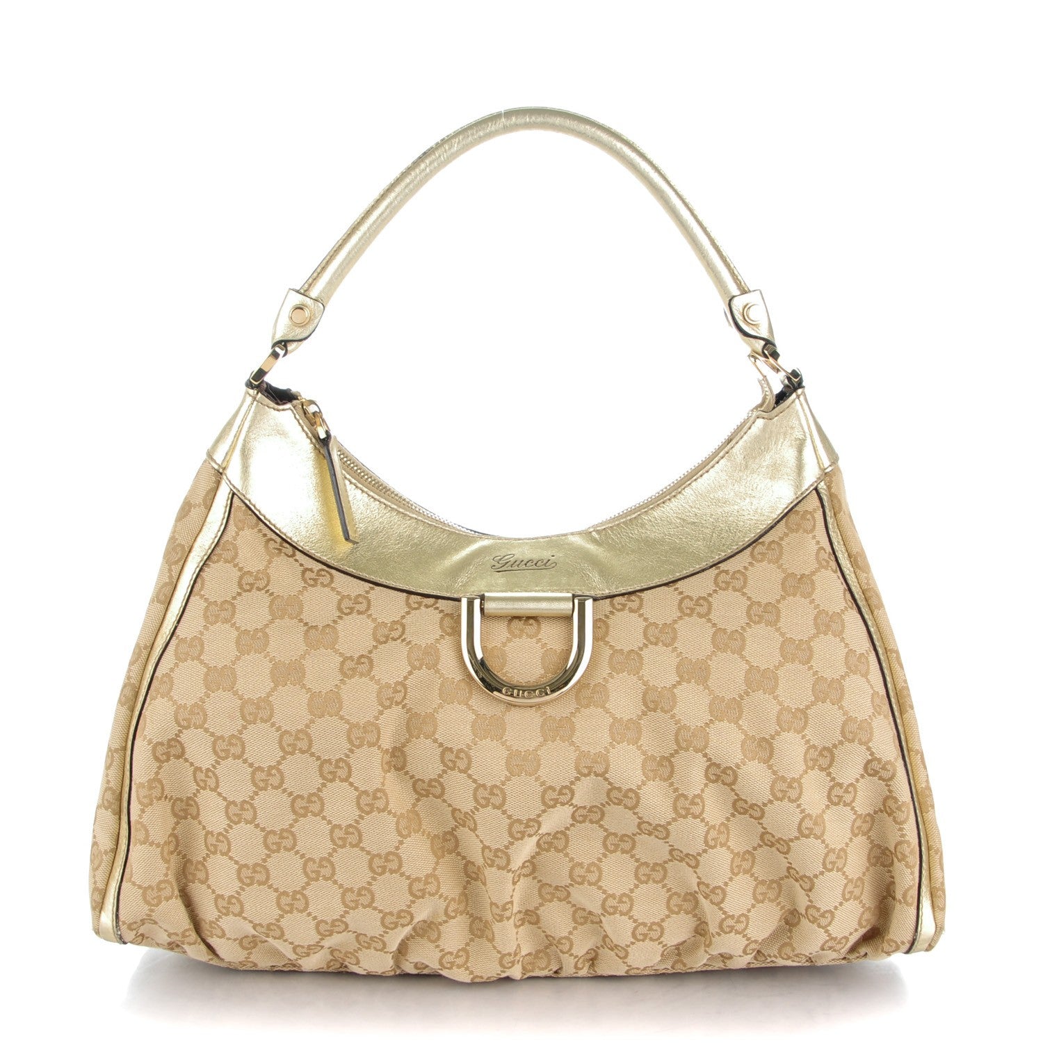 Gucci Monogram Large D Gold Hobo Gold 1 of 7