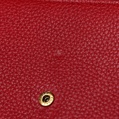 Gucci Calfskin GG Marmont Chain Wallet Vulcanic Red 9 of 13