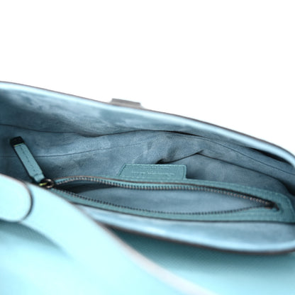 Christian Dior Grained Calfskin Saddle Bag Azure Blue 5 of 10