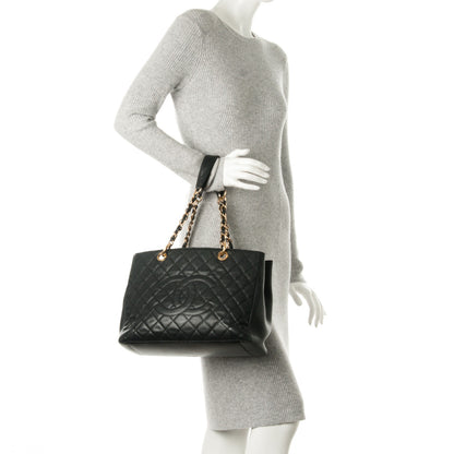 Chanel Caviar Quilted Grand Shopping Tote GST Black 2 of 7