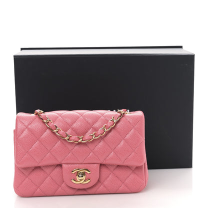 Chanel Iridescent Caviar Quilted Mini Rectangular Flap Pink 19 of 19