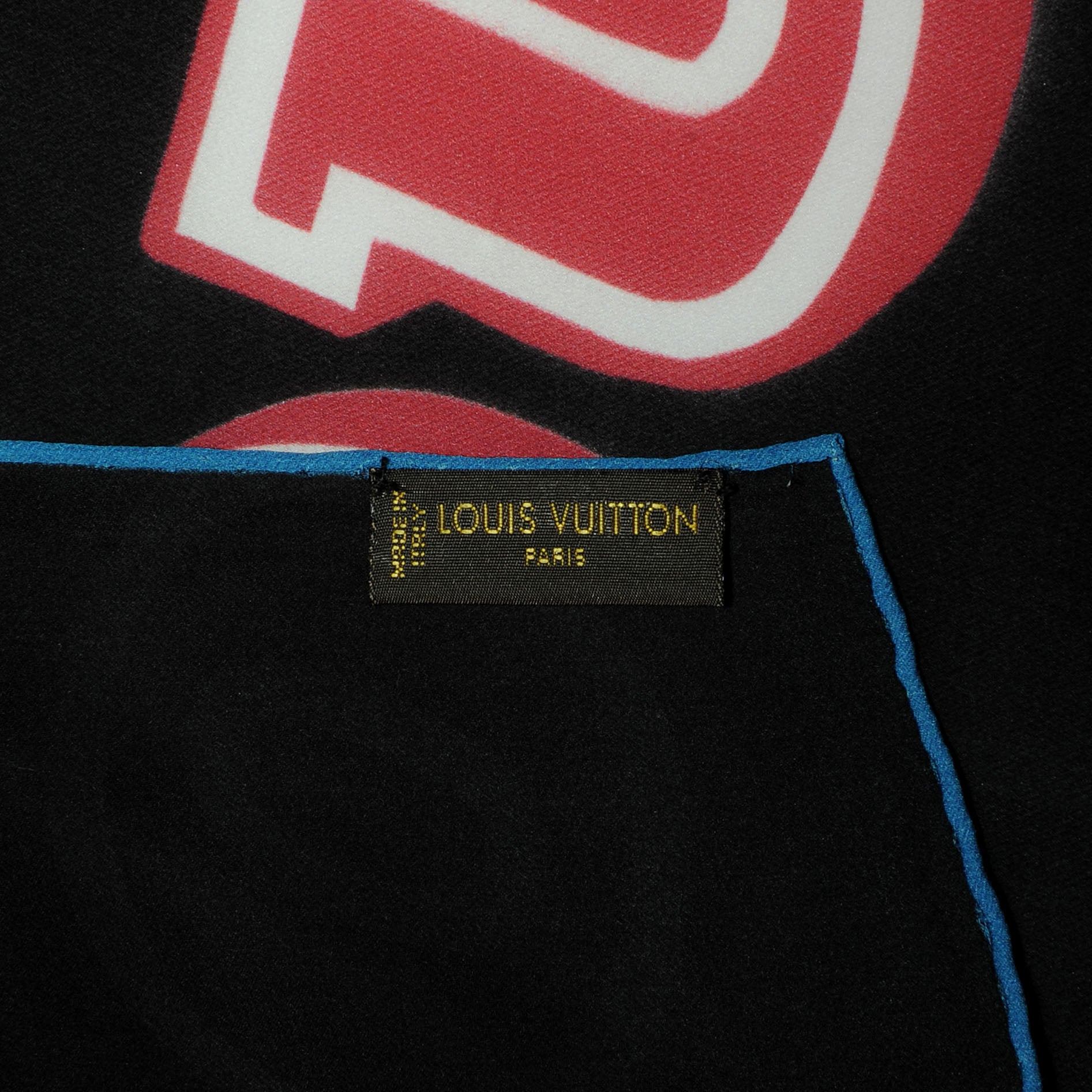 Louis Vuitton Silk Neon Great Adventures Giant Square Scarf Black 3 of 4