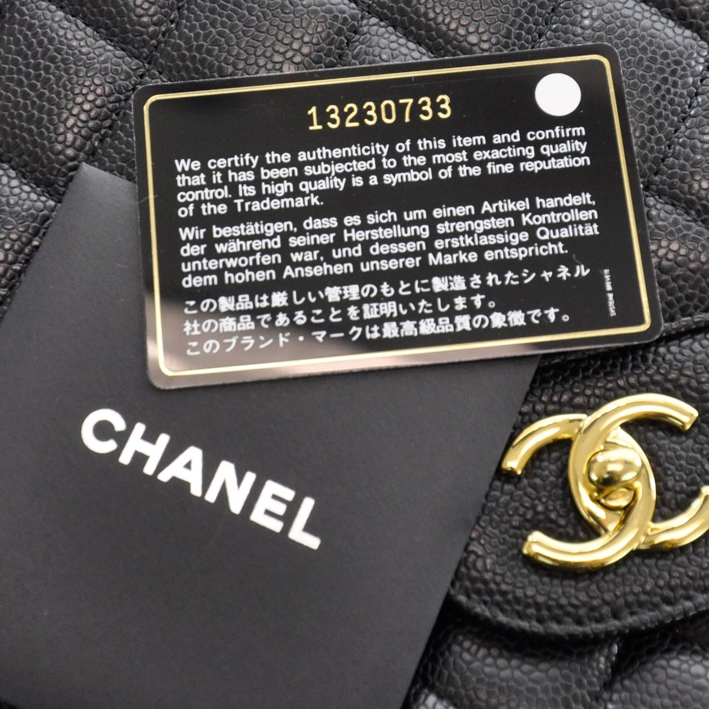 Caviar Jumbo Single Flap Black