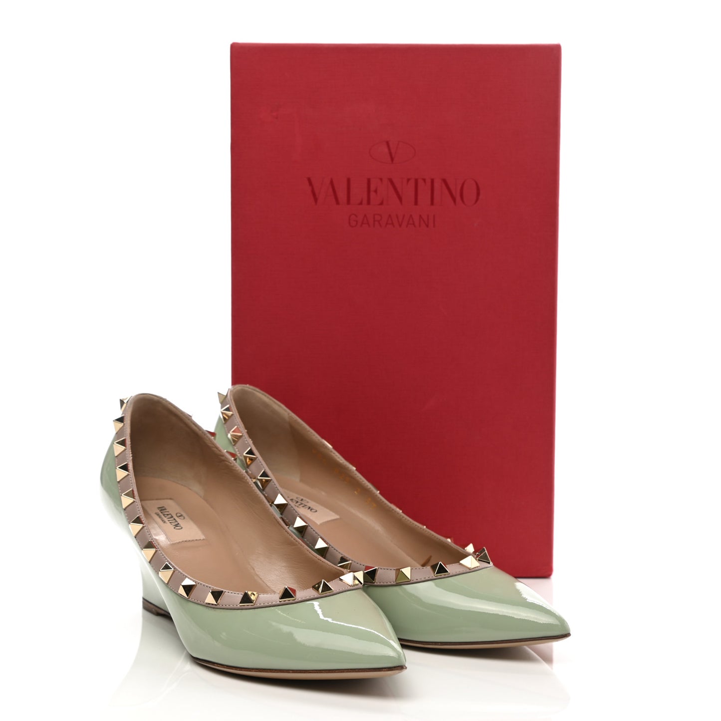 Patent Rockstud 70mm Wedges 37 Water Green Poudre
