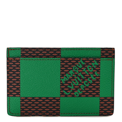 Louis Vuitton Damier Pop Porte Cartes Simple Card Holder Green 1 of 8