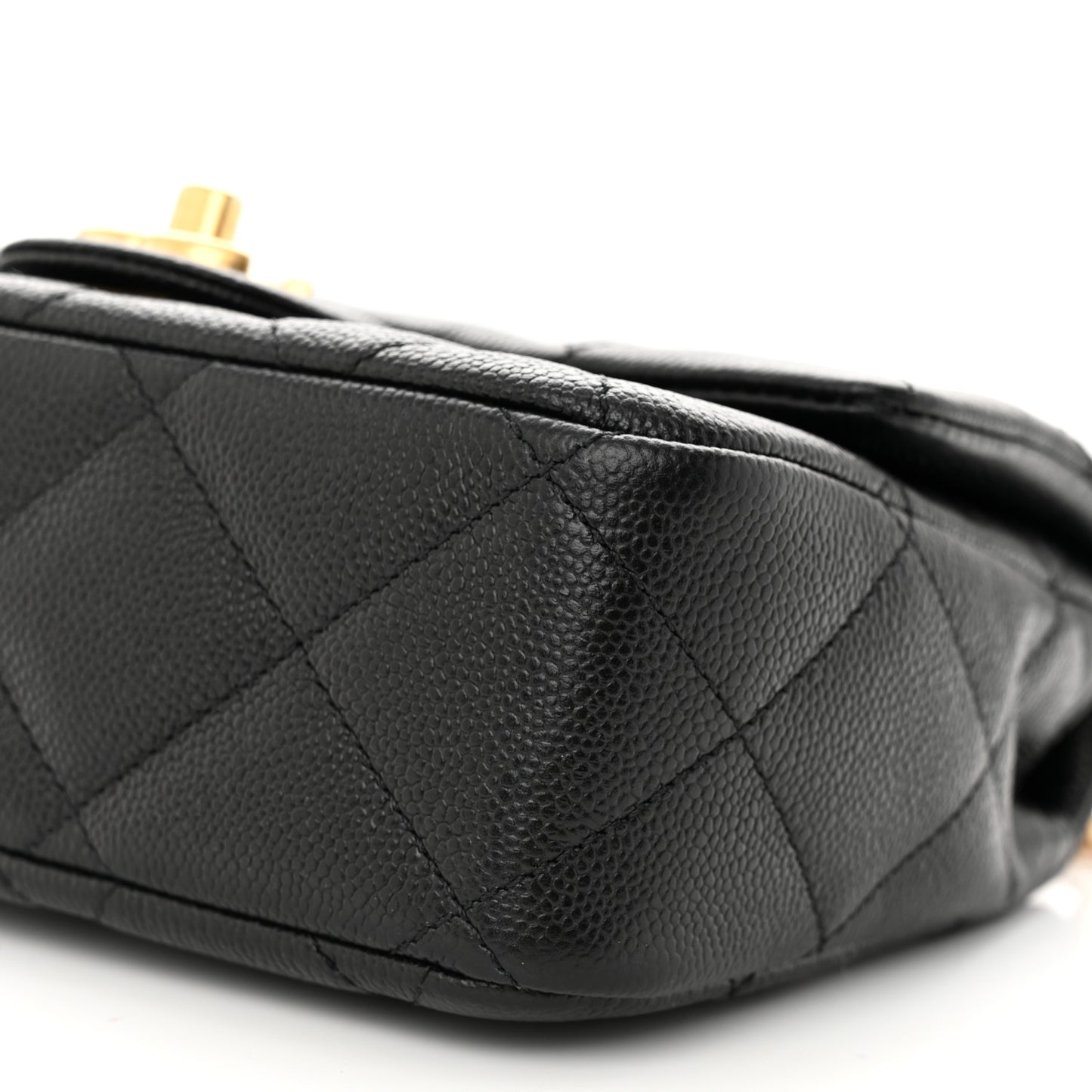 Caviar Quilted Mini Sweetheart Flap Black